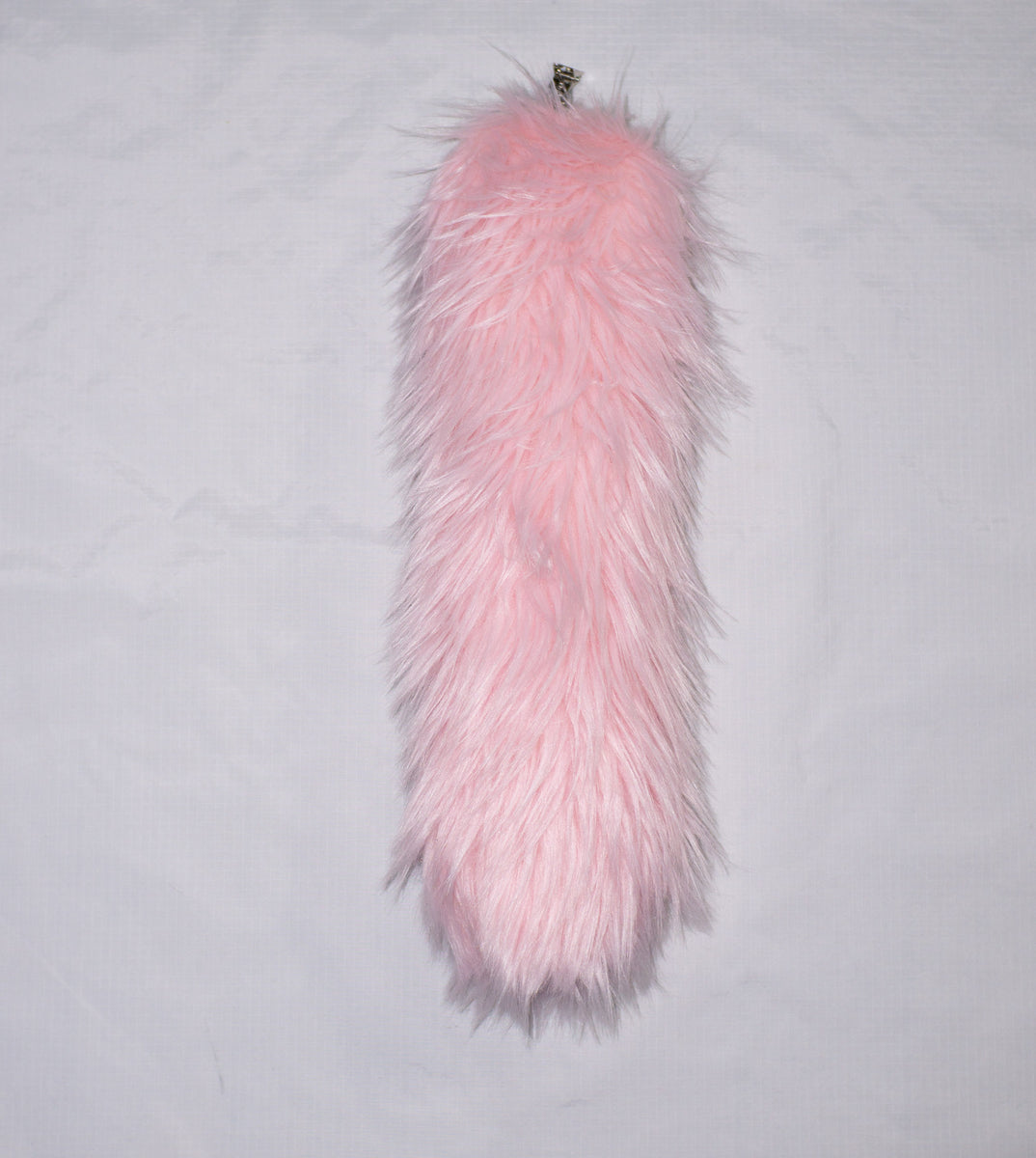 Medium Baby Pink Fox Tail with Glowing Tip: Ready to Ship | Aetherwears
