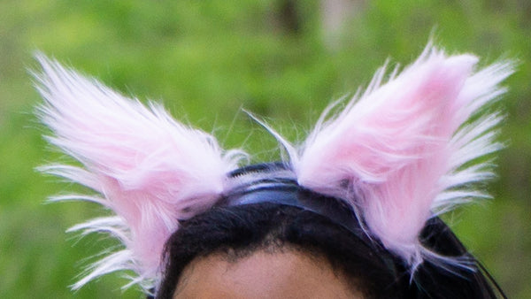 Pink animal ears for costume