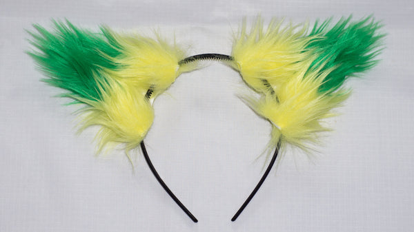 Yellow and Green Costume Animal Wolf Fox Cat Ears Headband