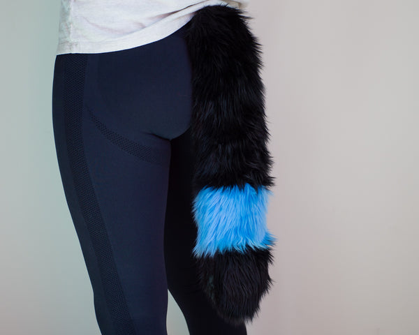 Shiny Umbreon Furry Black Fox Tail With Blue Ring