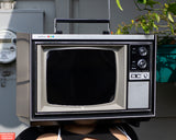 Retro Wood Grain TV Head - Ready To Ship