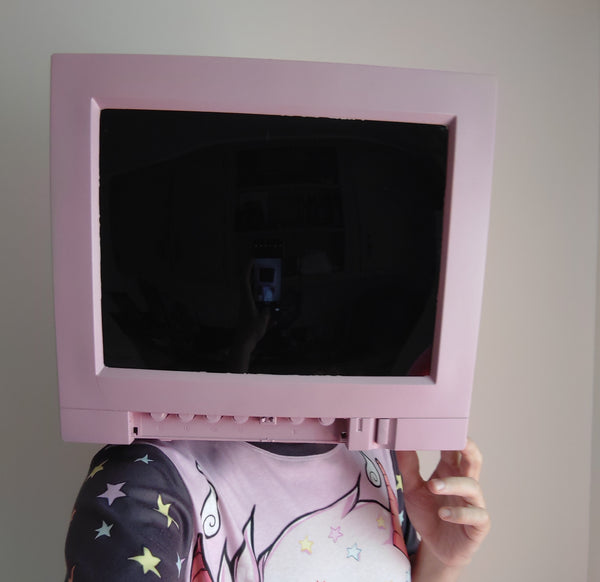 Pink monitor head object head