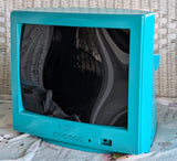 Blue Sanyo TV Head - Ready to Ship