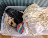 Large box of fabric scrap