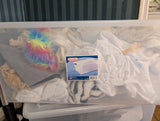 Large box of fabric scrap