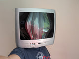 Silver Magnavox Damaged TV Head - Ready To Ship