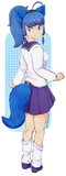 Blue Animal Wolf Costume Tail