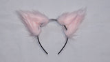 Pink Costume Animal Wolf Fox Cat Ears Headband