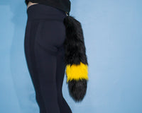 Umbreon Furry Black Fox Tail With Yellow Ring