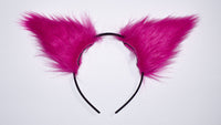 Dark Pink Costume Animal Wolf Fox Cat Ears Headband