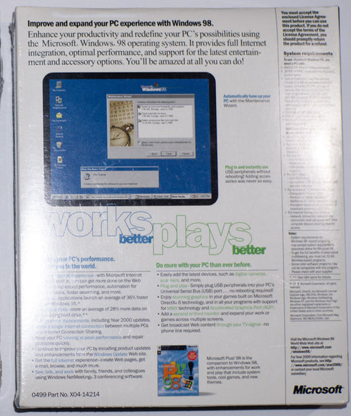 Windows 98 Program Box Sealed windows 98 box – PokuPoku Studio