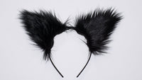 Black Costume Animal Wolf Fox Cat Ears Headband