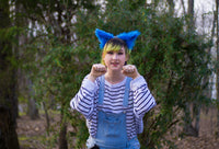 Blue wolf ears for costumes