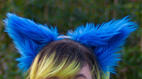 Blue Costume Animal Wolf Fox Cat Ears Headband