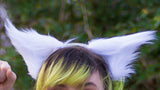 White Costume Animal Wolf Fox Cat Ears Headband