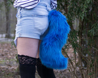 Blue Animal Wolf Costume Tail
