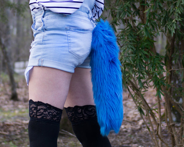 Blue Animal Costume Fox Tail