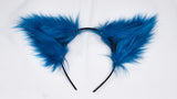 Blue Costume Animal Wolf Fox Cat Ears Headband