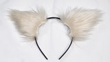 Cream Blonde Costume Animal Wolf Fox Cat Ears Headband Wolf Bakugou