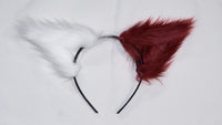 Red and White Cosplay Shoto Todoroki Furry Ears