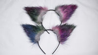 Galaxy Rainbow Costume Animal Wolf Fox Cat Ears