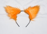 Orange Costume Animal Wolf Fox Cat Ears Headband