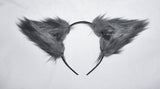 Gray Costume Animal Wolf Fox Cat Ears Headband