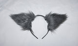 Gray Costume Animal Wolf Fox Cat Ears Headband